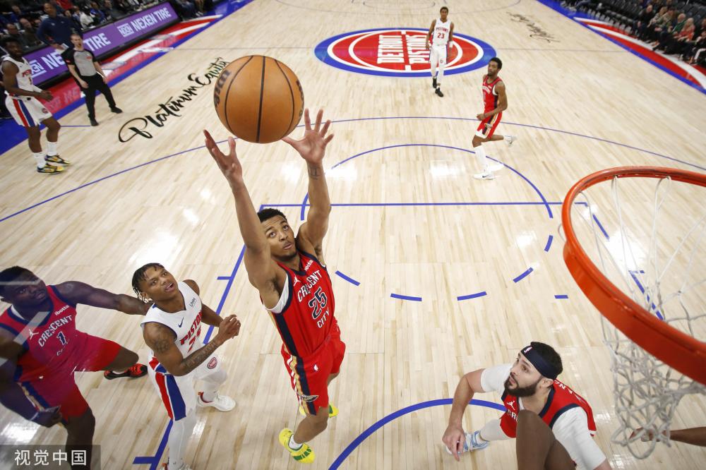 活塞122-117击败步行者，豪取13连胜，追平队史最长连胜纪录。